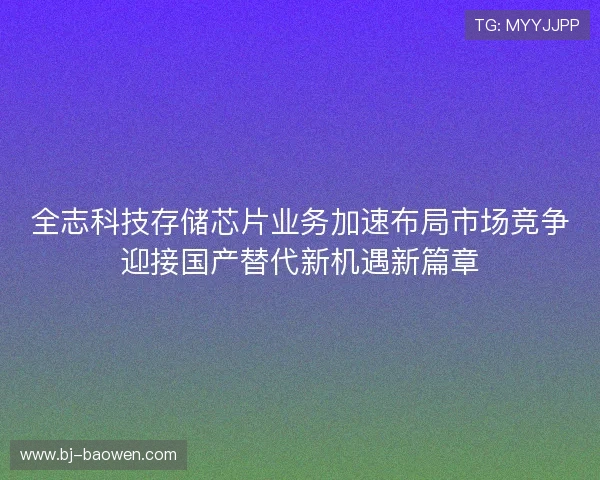 全志科技存储芯片业务加速布局市场竞争迎接国产替代新机遇新篇章
